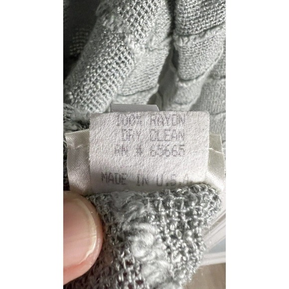 Vintage Staples Womens Rayon Gauzy Button Up Shoulder Pads Blouse‎ Made In USA M - Picture 11 of 12